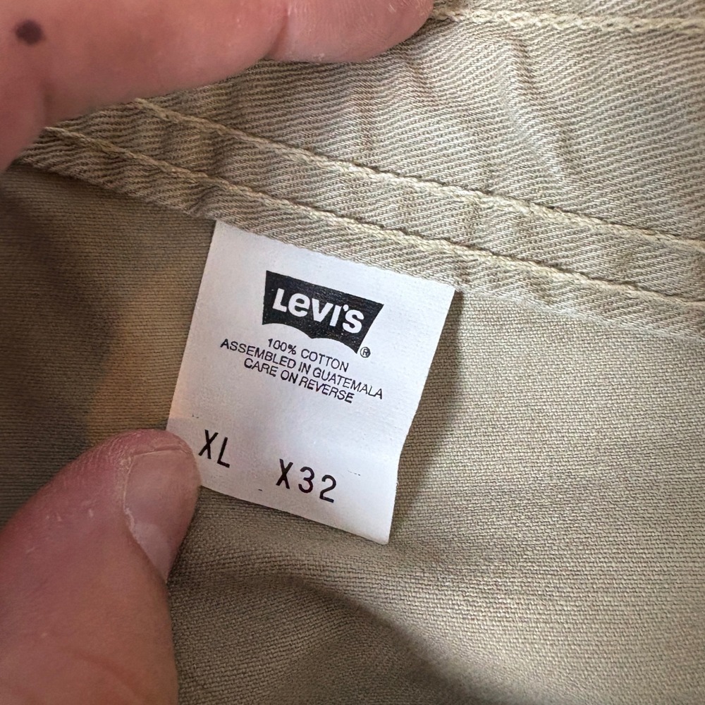 Levi's Cargo Pants Men XL (Fits 38x30) L2 Khakis Loose Wide Leg Tan Khaki - Picture 4 of 11
